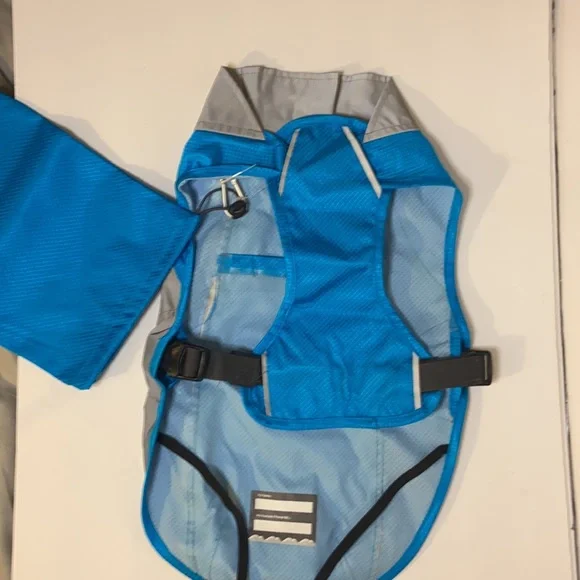 Arcadia Trail dog raincoat blue and grey high visibility - Picture 9 of 15